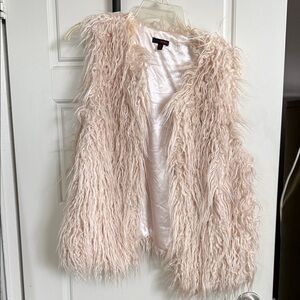 BONGO Cream Faux Fur Vest
